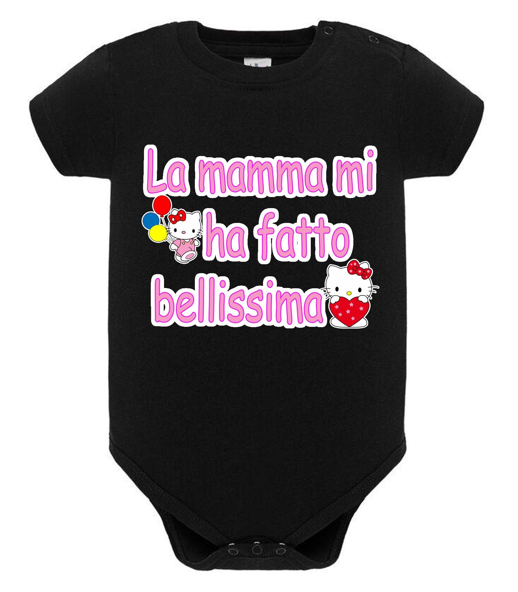 La Mamma mi ha Fatto Bellissima Body da bambino/a a maniche corte 100% cotone JHK STREET STYLE PRINT