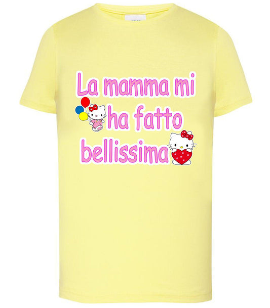 La Mamma mi ha Fatto Bellissima T-shirt solo da femmina Mod. Slim STREET STYLE