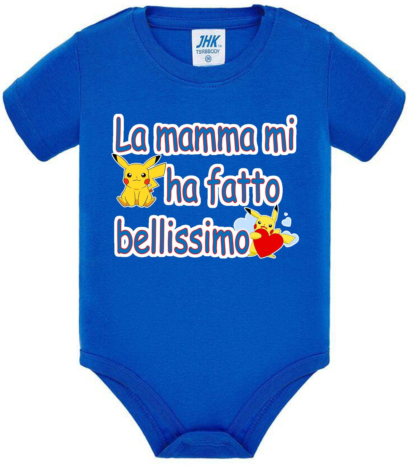 La Mamma mi ha Fatto Bellissimo Body da bambino/a a maniche corte 100% cotone JHK STREET STYLE PRINT