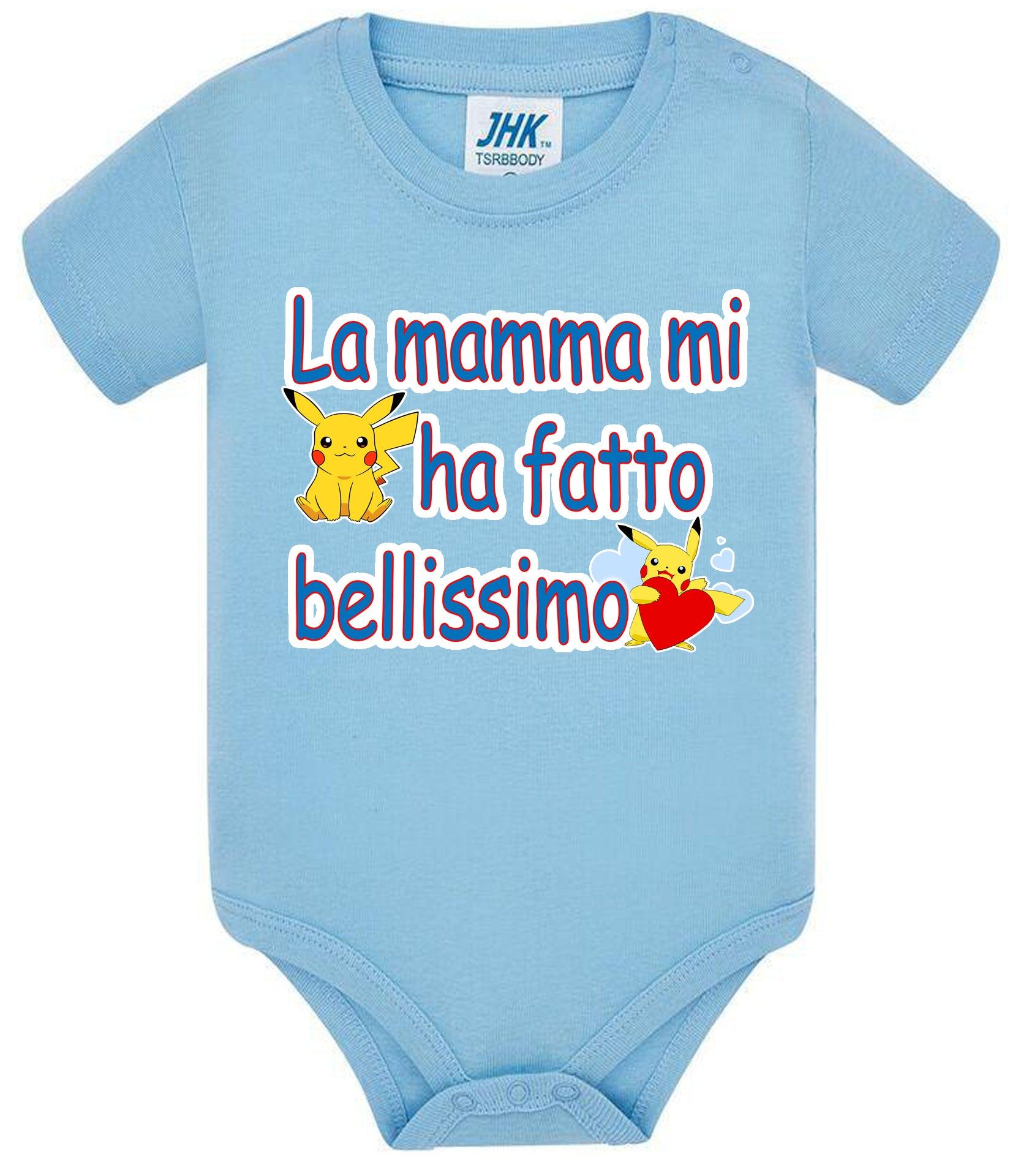 La Mamma mi ha Fatto Bellissimo Body da bambino/a a maniche corte 100% cotone JHK STREET STYLE PRINT