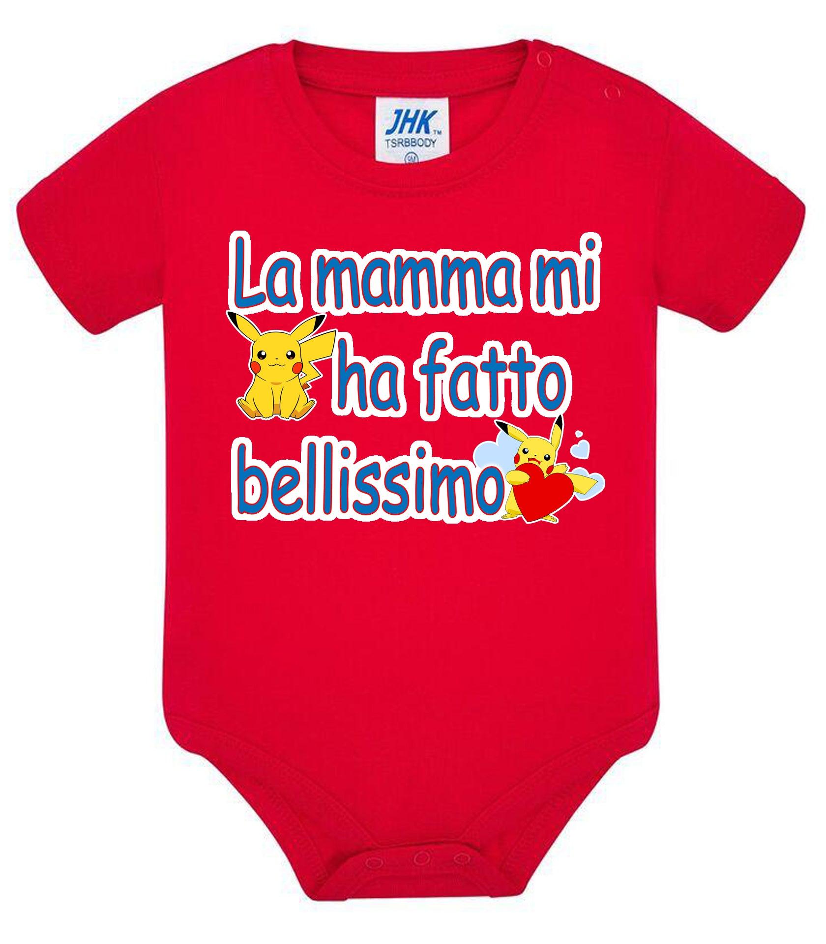 La Mamma mi ha Fatto Bellissimo Body da bambino/a a maniche corte 100% cotone JHK STREET STYLE PRINT