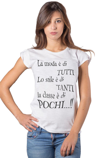 La Moda è di Tutti lo Stile è di Pochi 3073 solo parole Moda Urban Slub Lady Donna 100% Cotone Fiammato BS STREET STYLE