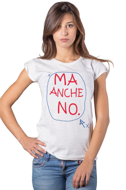 Ma Anche NO 125 solo parole Moda Urban Slub Lady Donna 100% Cotone