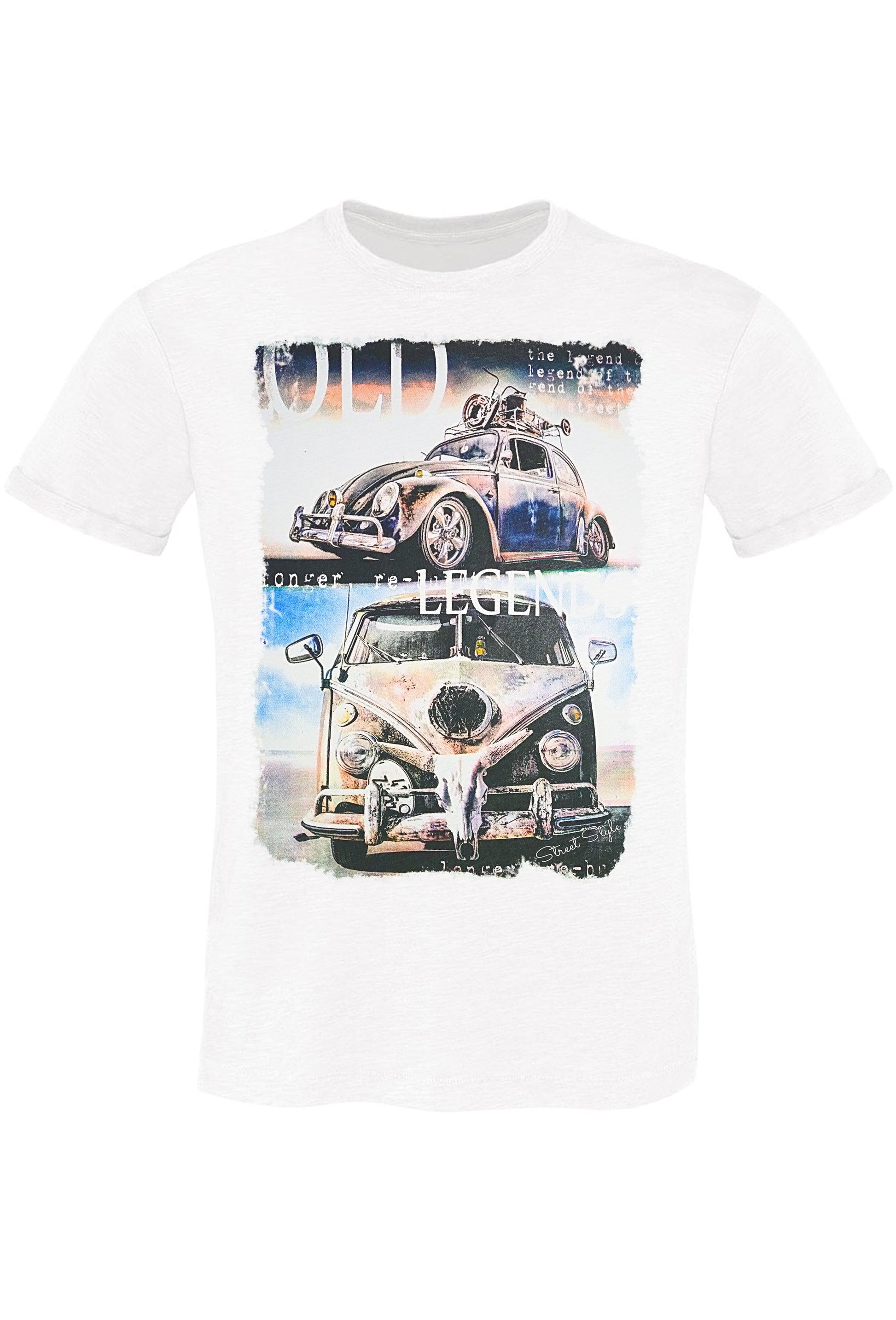 Maggiolino T2 Pulmino Volkswag. Auto Art. Art. 10105 T-Shirt Urban Men Uomo 100% Cotone Fiammato STREET STYLE