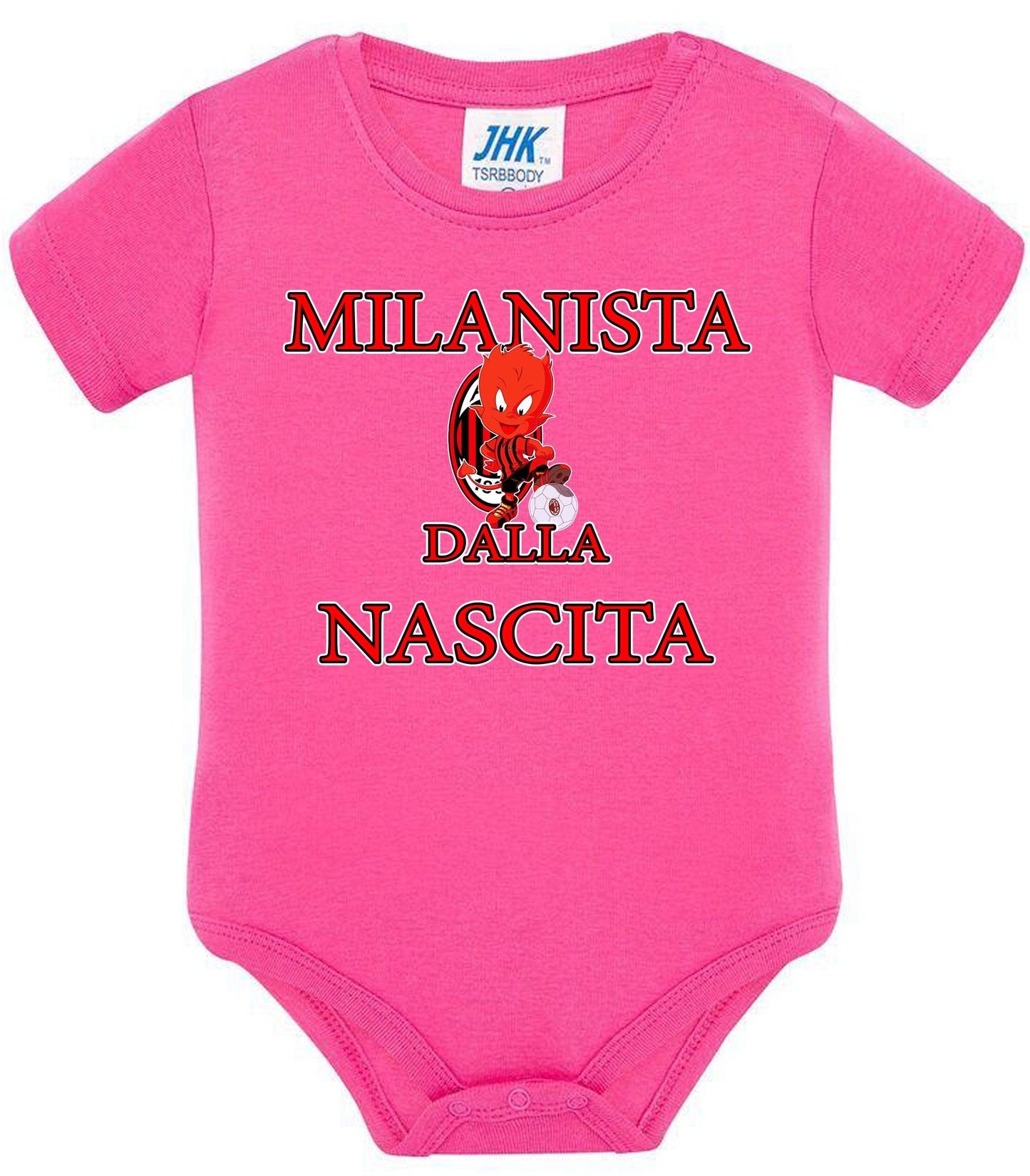 Milanista Dalla Nascita Body da bambino/a a maniche corte 100% cotone JHK STREET STYLE PRINT