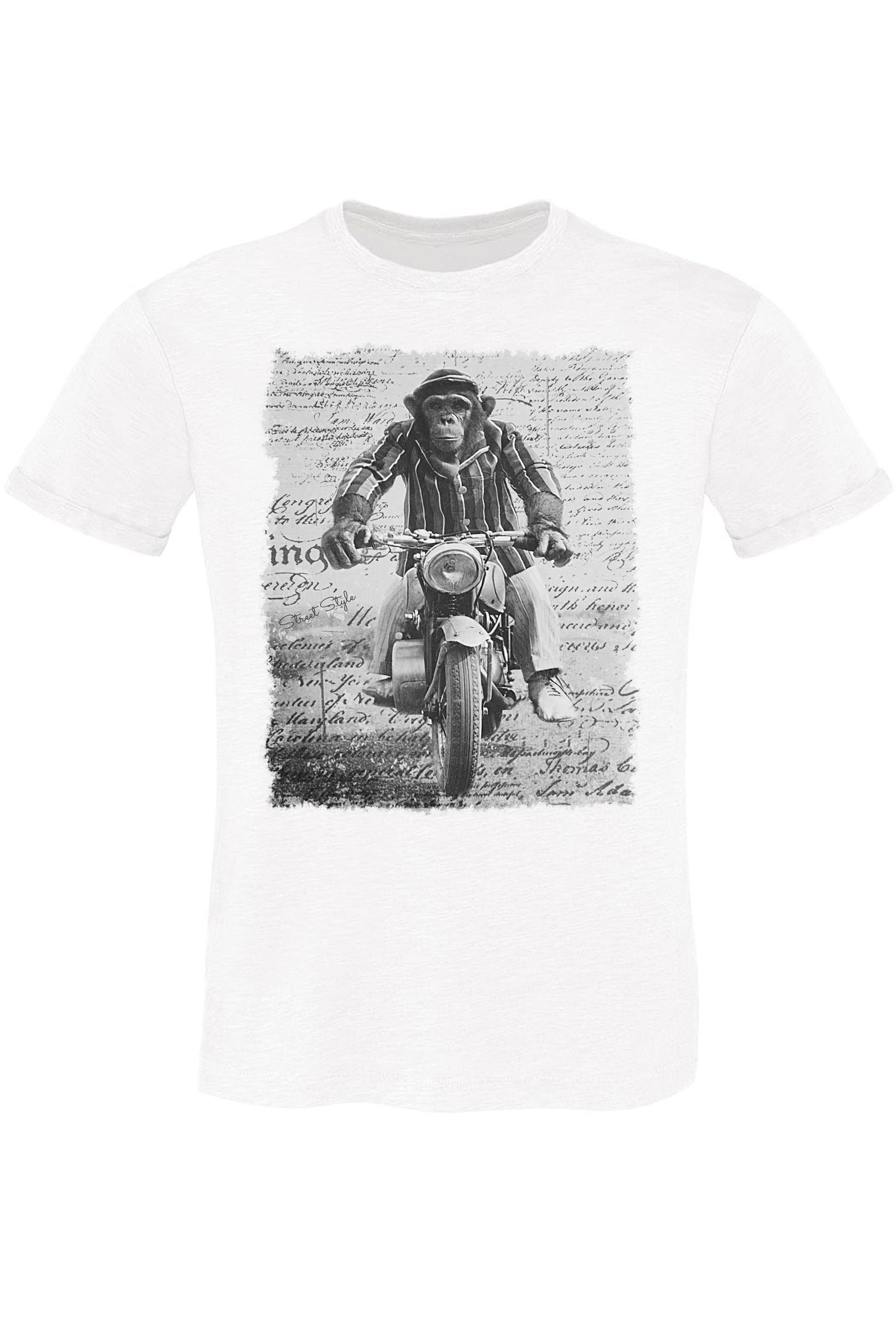 Monkey Dream Moto Scimmia Auto Art. 11010 T-Shirt Urban Men Uomo 100% Cotone Fiammato STREET STYLE