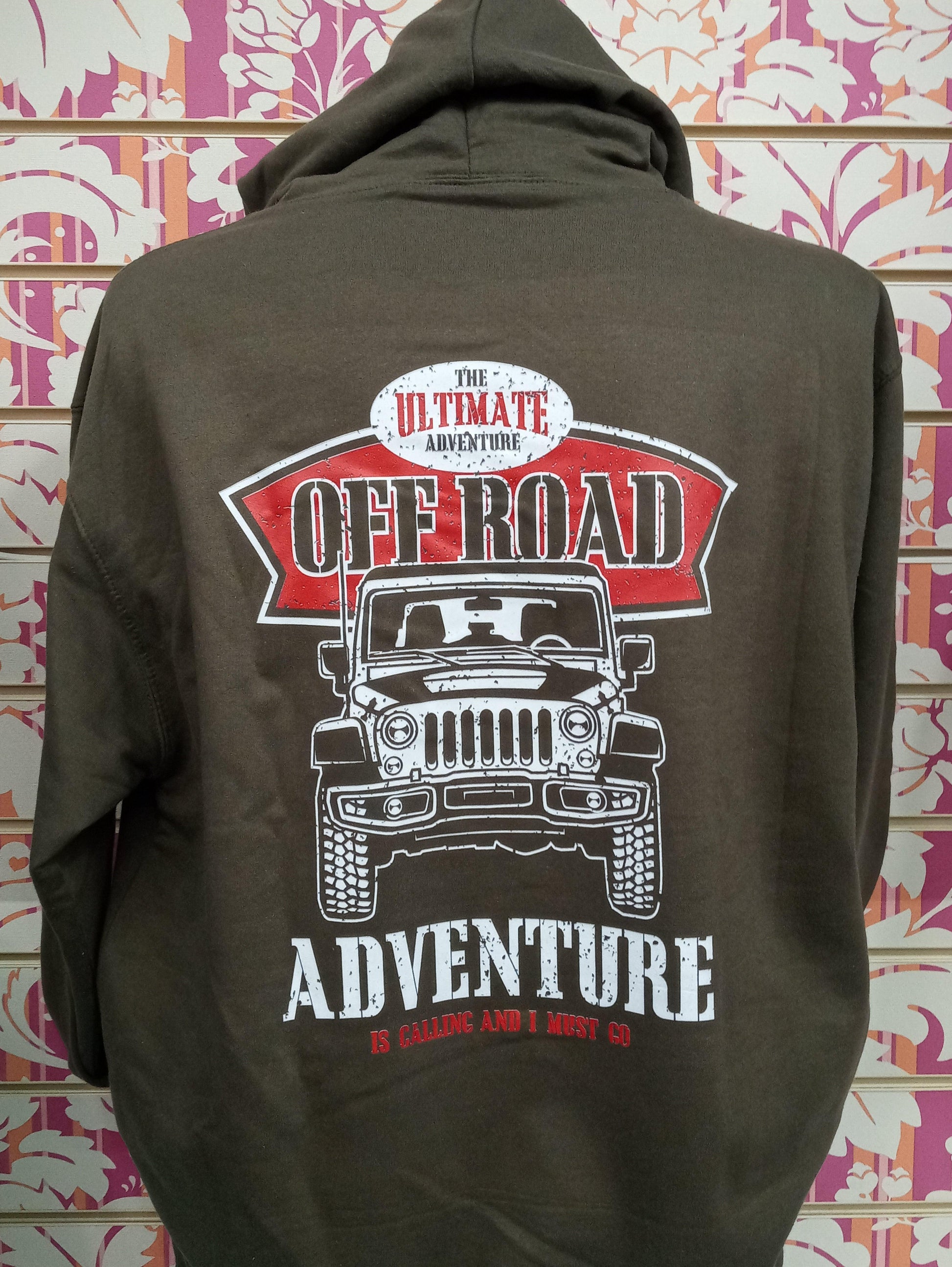 OFF ROAD VERDE MILITARE 10068 - Felpa UNISEX College - AWDis - STREET STYLE PRINT stampa personalizzata