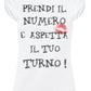 Prendi il Numero e Aspetta il Tuo Turno 3040 solo parole Moda Urban Slub Lady Donna 100% Cotone Fiammato BS STREET STYLE