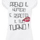 Prendi il Numero e Aspetta il tuo Turno 3045 solo parole Moda Urban Slub Lady Donna 100% Cotone Fiammato BS STREET STYLE