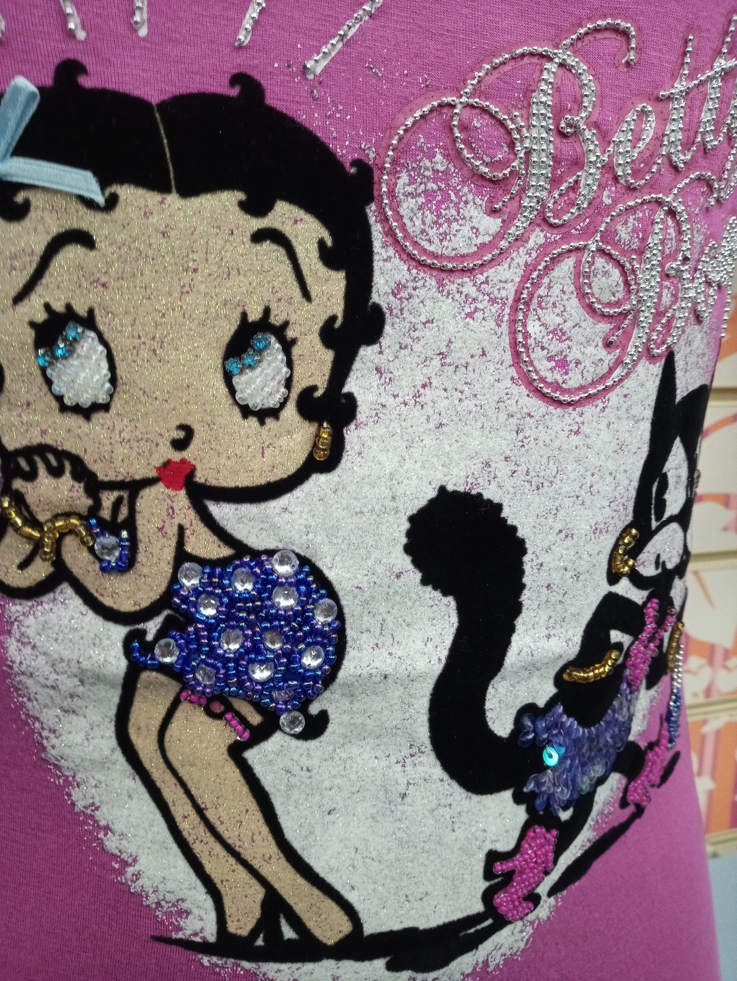 SBT727SW T-SHIRT BETTY BOOP - STAR STUDIOS T-SHIRT DONNA - STREET STYLE PRINT stampa personalizzata