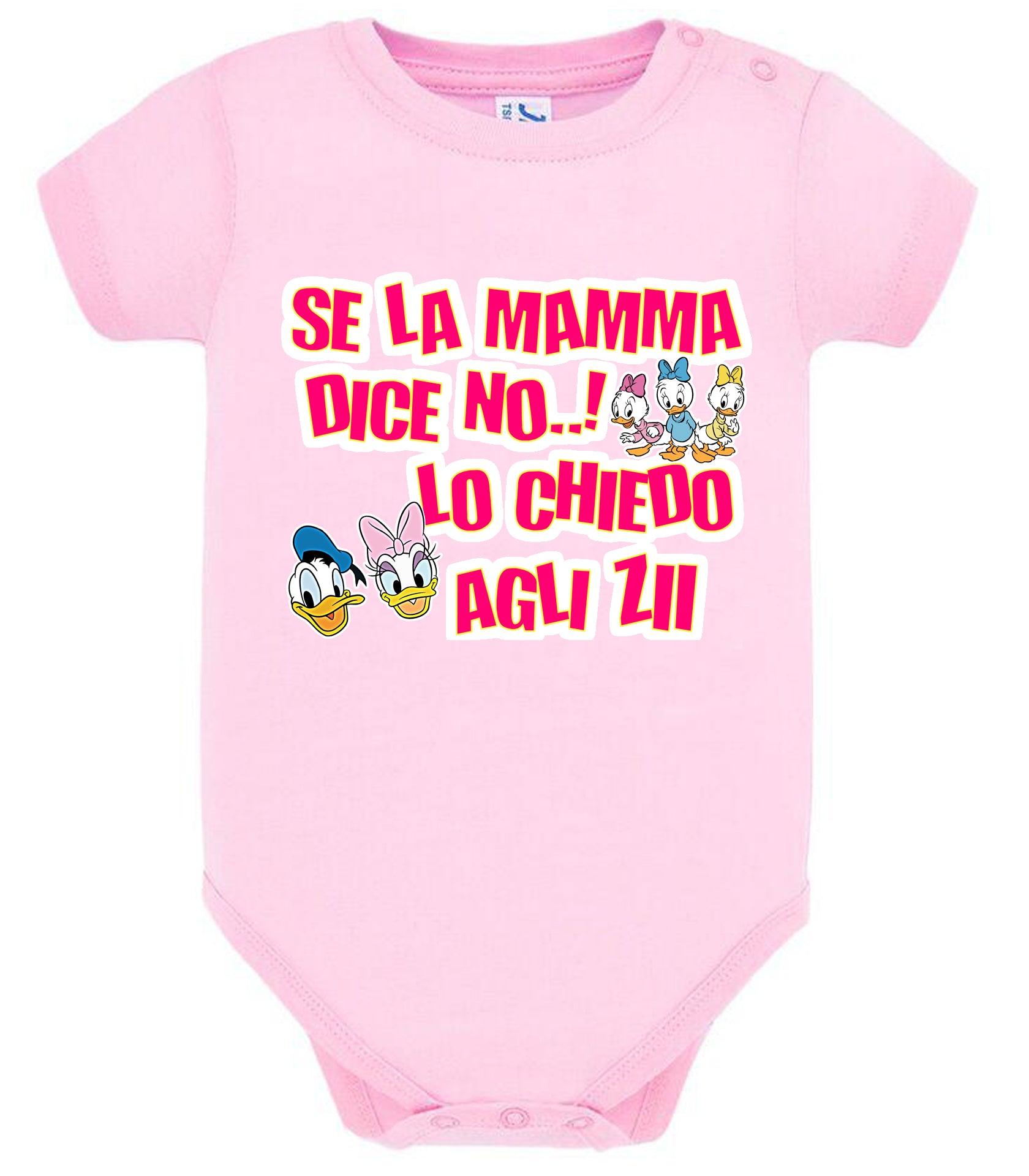 Se la Mamma dice no lo Chiedo agli ZII Body da bambino/a a maniche corte 100% cotone JHK STREET STYLE PRINT