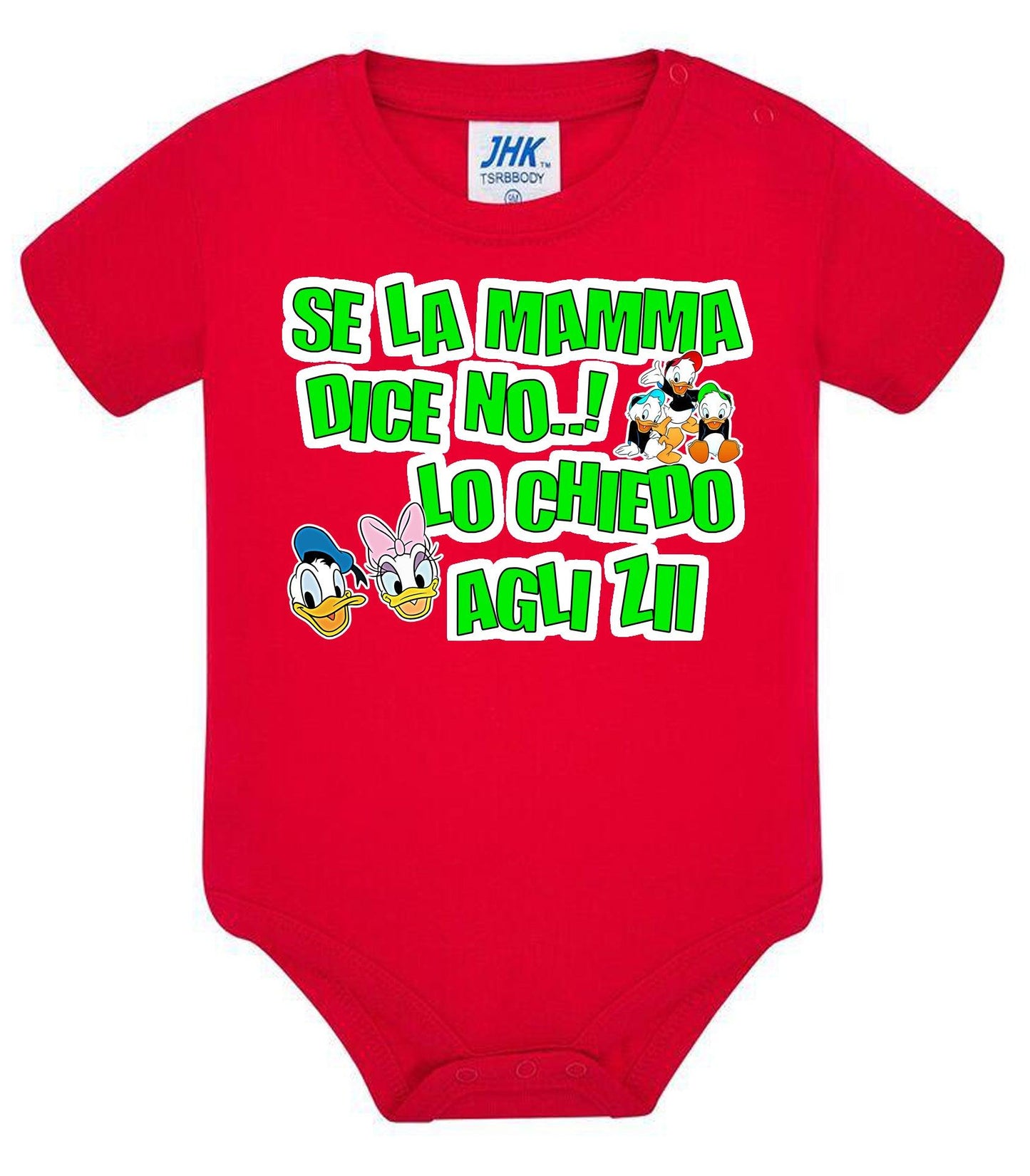 Se la Mamma dice no lo Chiedo agli ZII Body da bambino/a a maniche corte 100% cotone JHK STREET STYLE PRINT