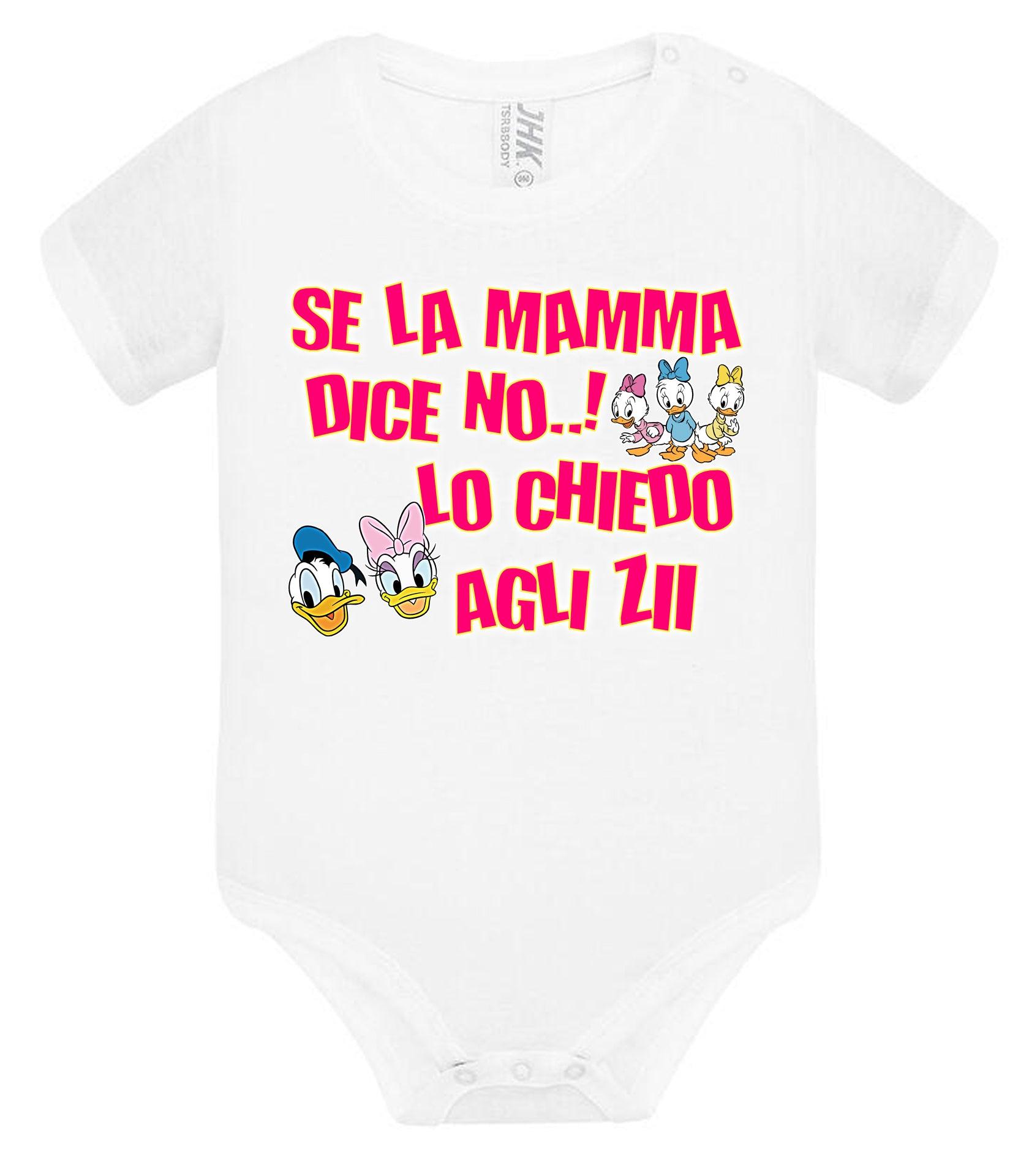 Se la Mamma dice no lo Chiedo agli ZII Body da bambino/a a maniche corte 100% cotone JHK STREET STYLE PRINT