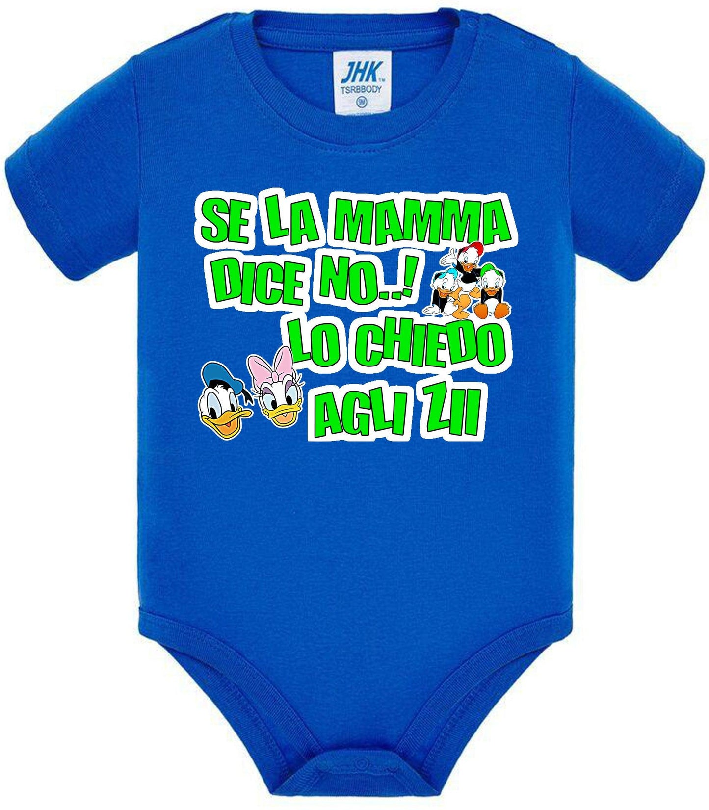 Se la Mamma dice no lo Chiedo agli ZII Body da bambino/a a maniche corte 100% cotone JHK STREET STYLE PRINT