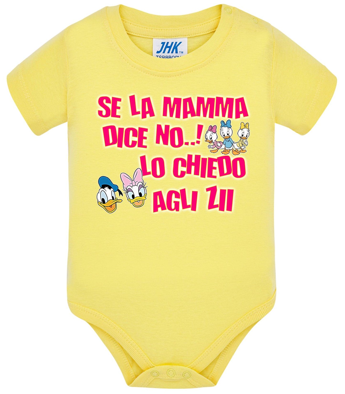 Se la Mamma dice no lo Chiedo agli ZII Body da bambino/a a maniche corte 100% cotone JHK STREET STYLE PRINT