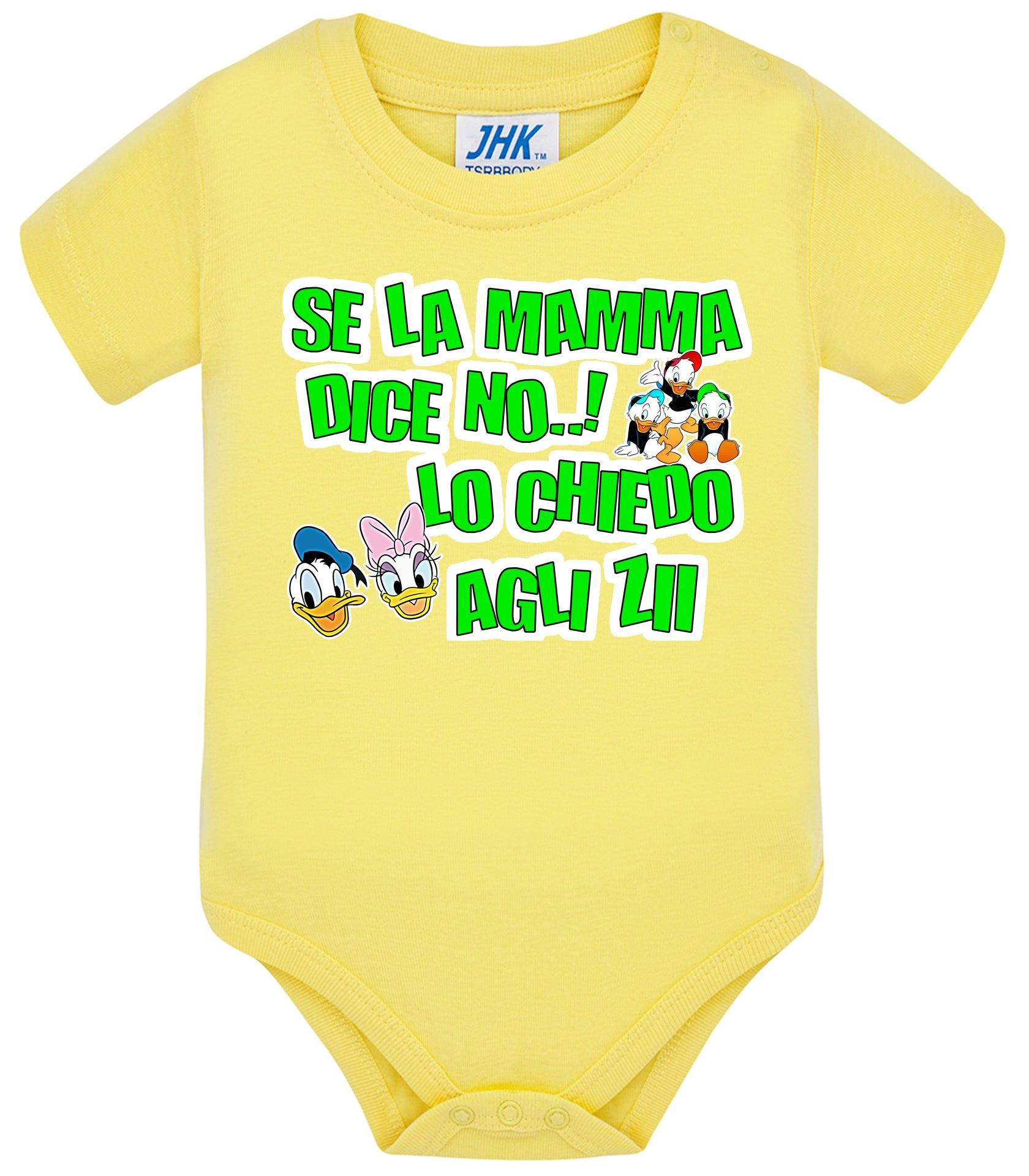 Se la Mamma dice no lo Chiedo agli ZII Body da bambino/a a maniche corte 100% cotone JHK STREET STYLE PRINT