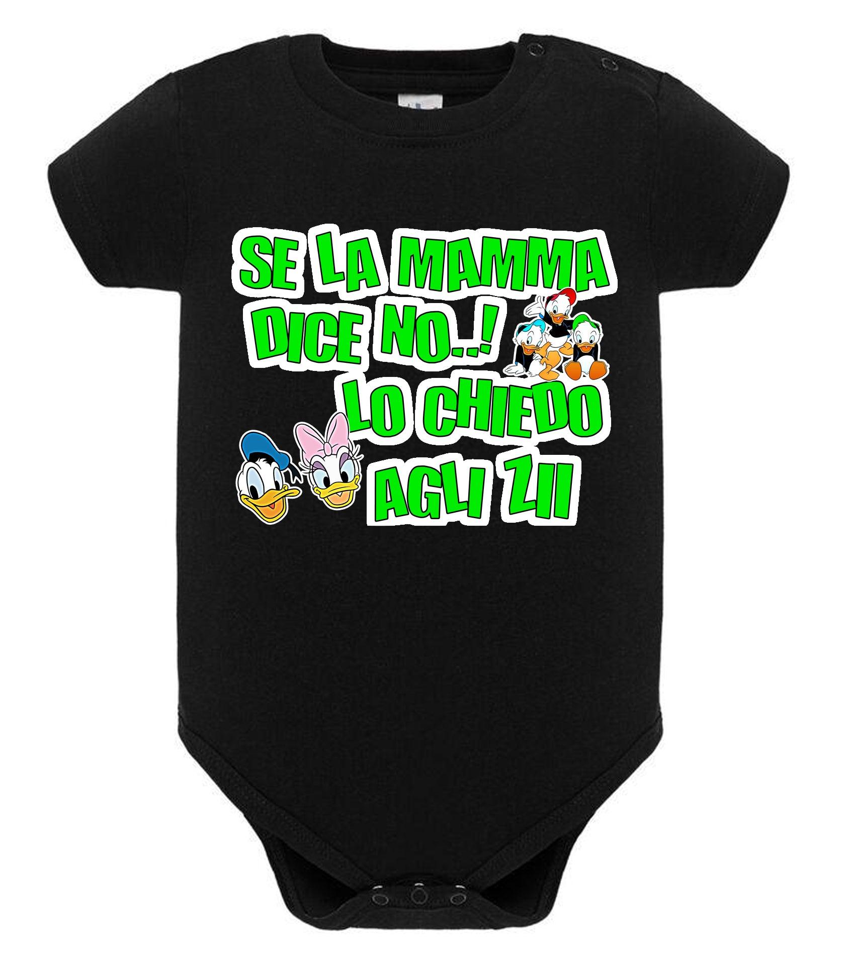 Se la Mamma dice no lo Chiedo agli ZII Body da bambino/a a maniche corte 100% cotone JHK STREET STYLE PRINT