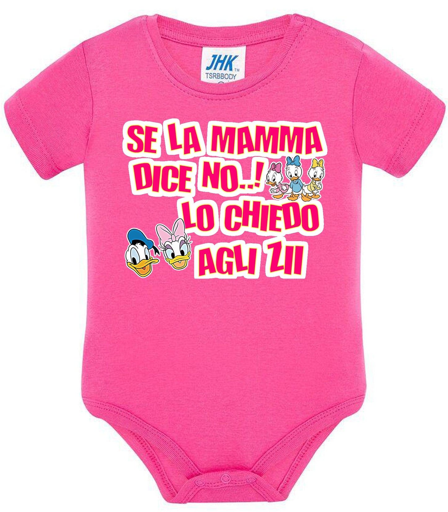 Se la Mamma dice no lo Chiedo agli ZII Body da bambino/a a maniche corte 100% cotone JHK STREET STYLE PRINT