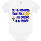 Se la Mamma dice No lo Chiedo ai Nonni Body da bambino/a a maniche corte 100% cotone JHK STREET STYLE PRINT