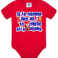 Se la Mamma dice No lo Chiedo alla Nonna Body da bambino/a a maniche corte 100% cotone JHK STREET STYLE PRINT