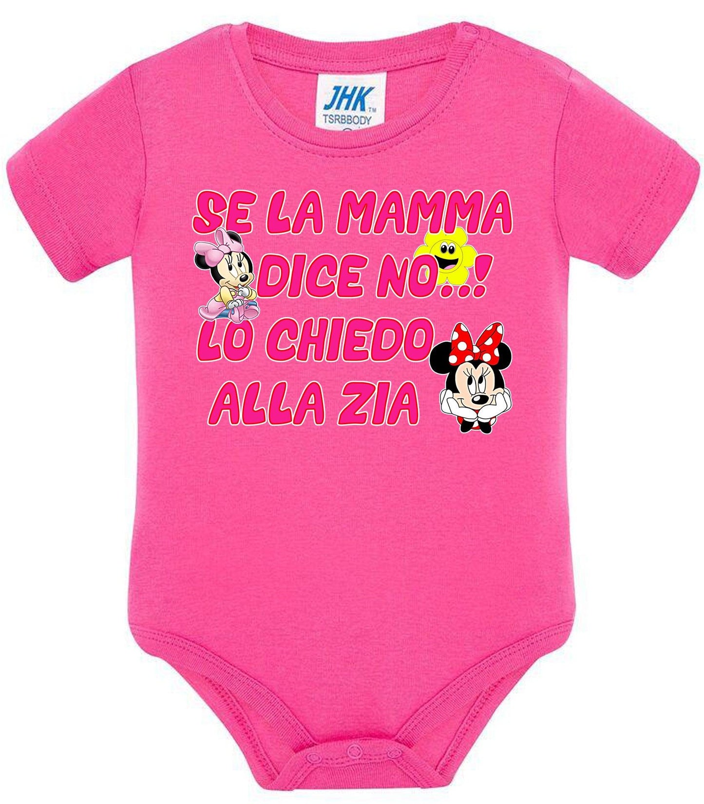 Se la Mamma Dice no lo Chiedo alla Zia Body da bambino/a a maniche corte 100% cotone JHK STREET STYLE PRINT