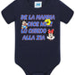 Se la Mamma Dice no lo Chiedo alla Zia Body da bambino/a a maniche corte 100% cotone JHK STREET STYLE PRINT