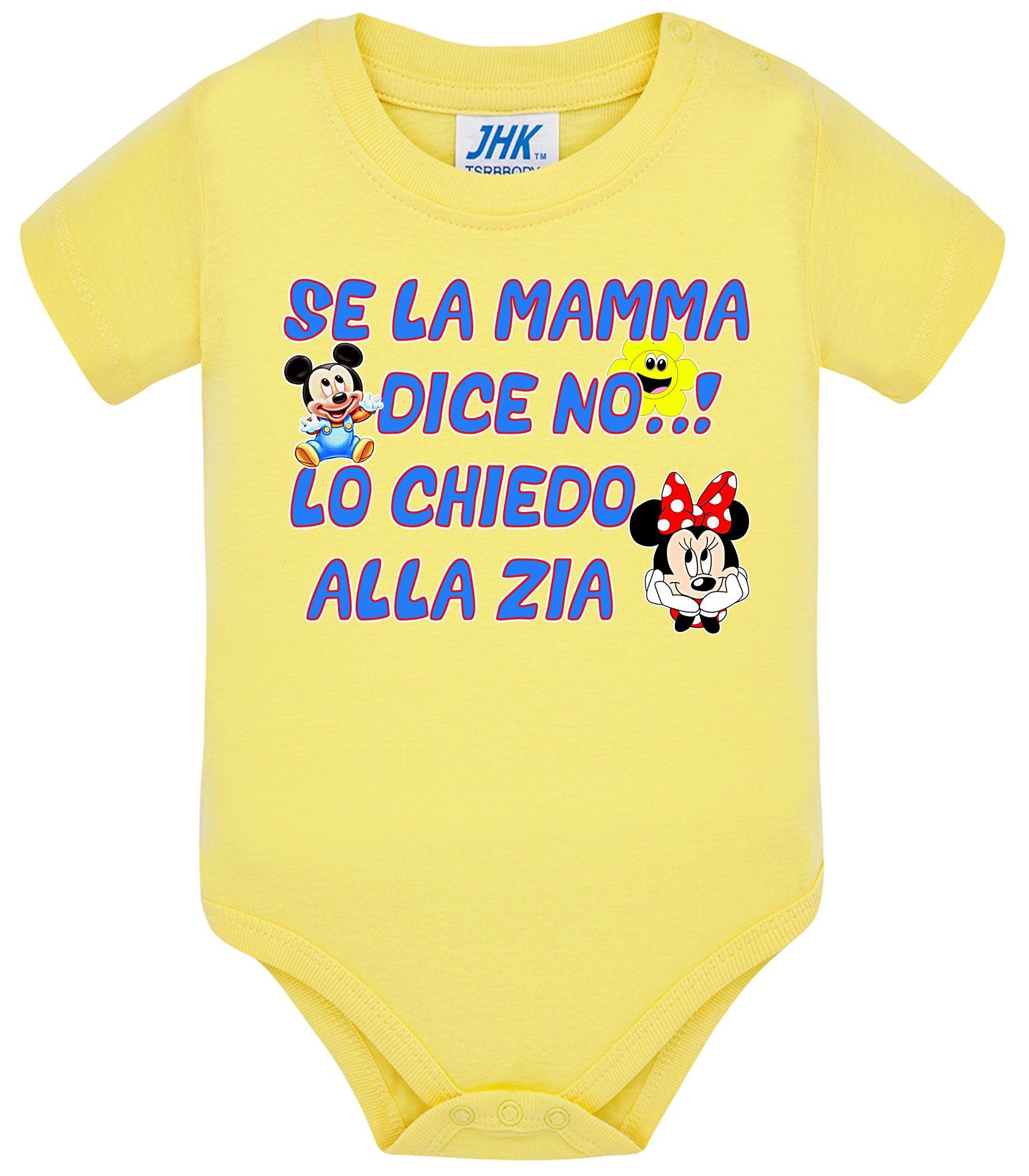 Se la Mamma Dice no lo Chiedo alla Zia Body da bambino/a a maniche corte 100% cotone JHK STREET STYLE PRINT