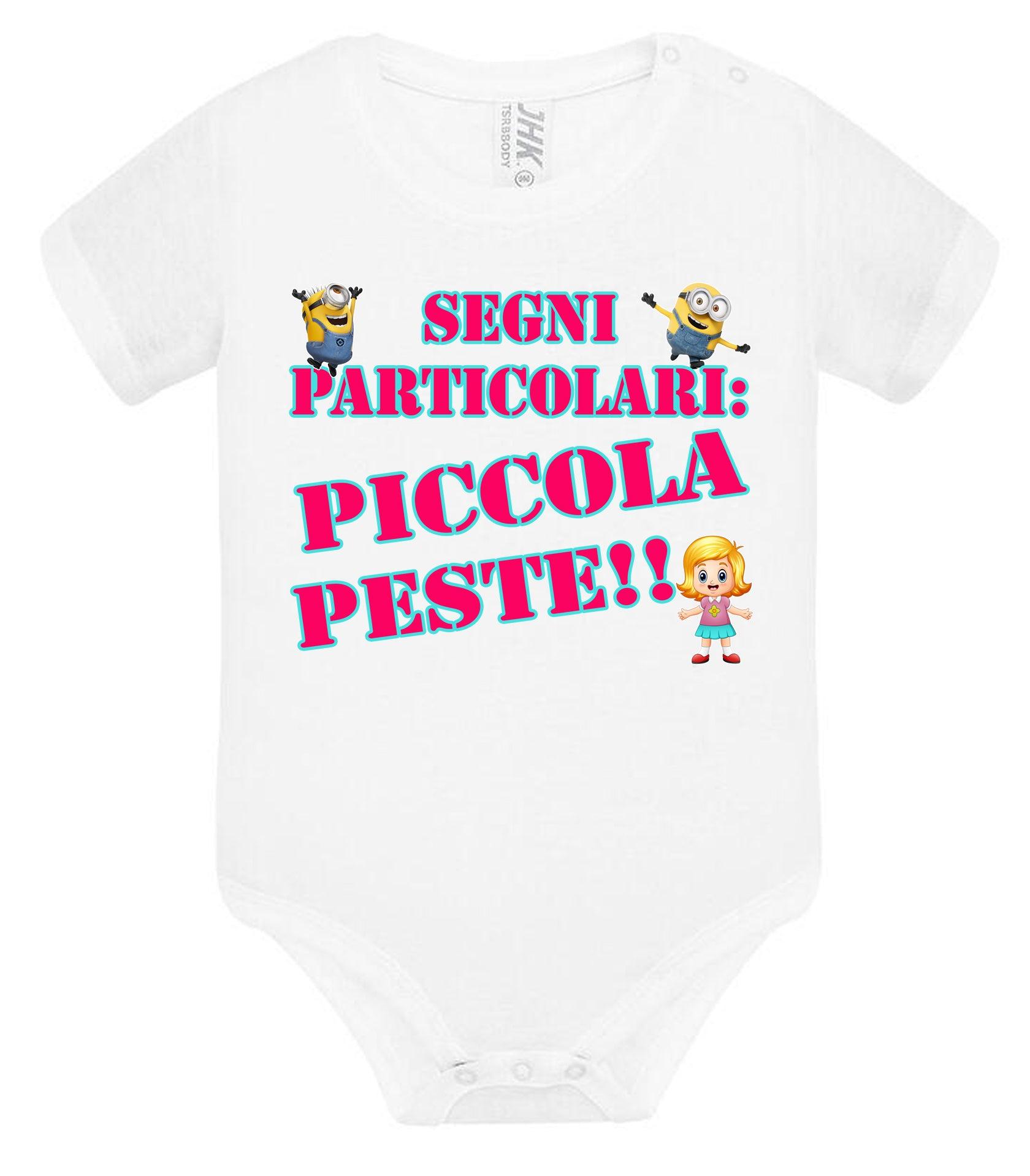 Segni Particolari Piccola Peste Body da bambino/a a maniche corte 100% cotone JHK STREET STYLE PRINT