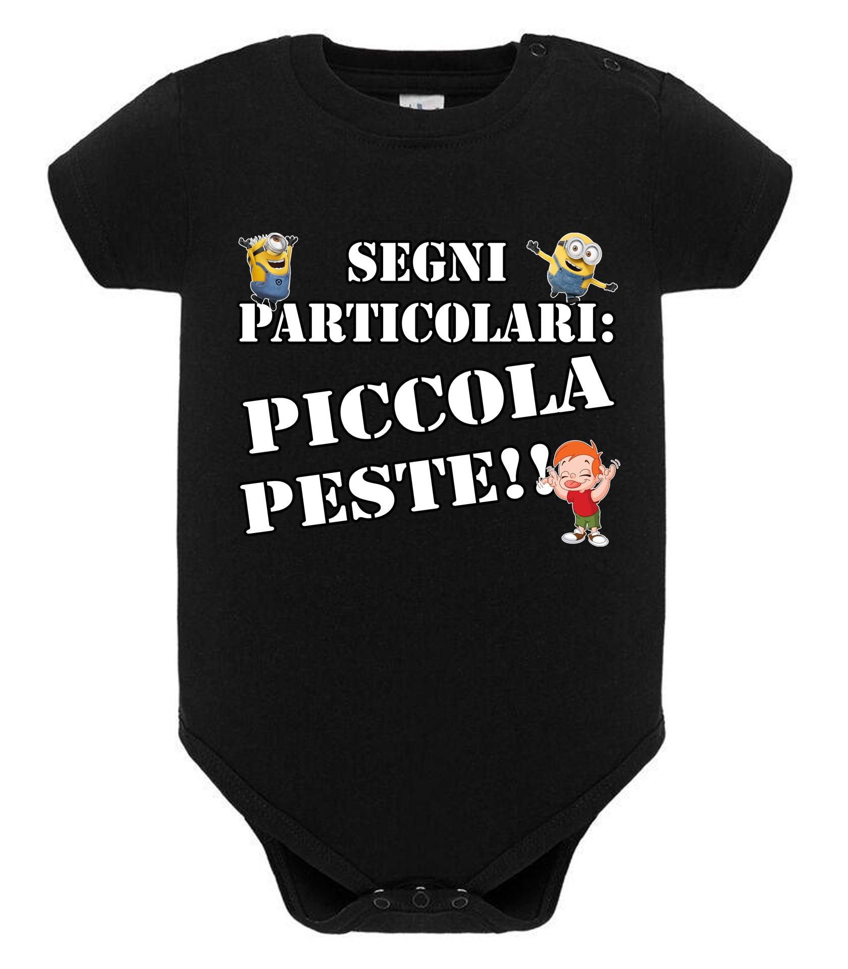 Segni Particolari Piccola Peste Body da bambino/a a maniche corte 100% cotone JHK STREET STYLE PRINT