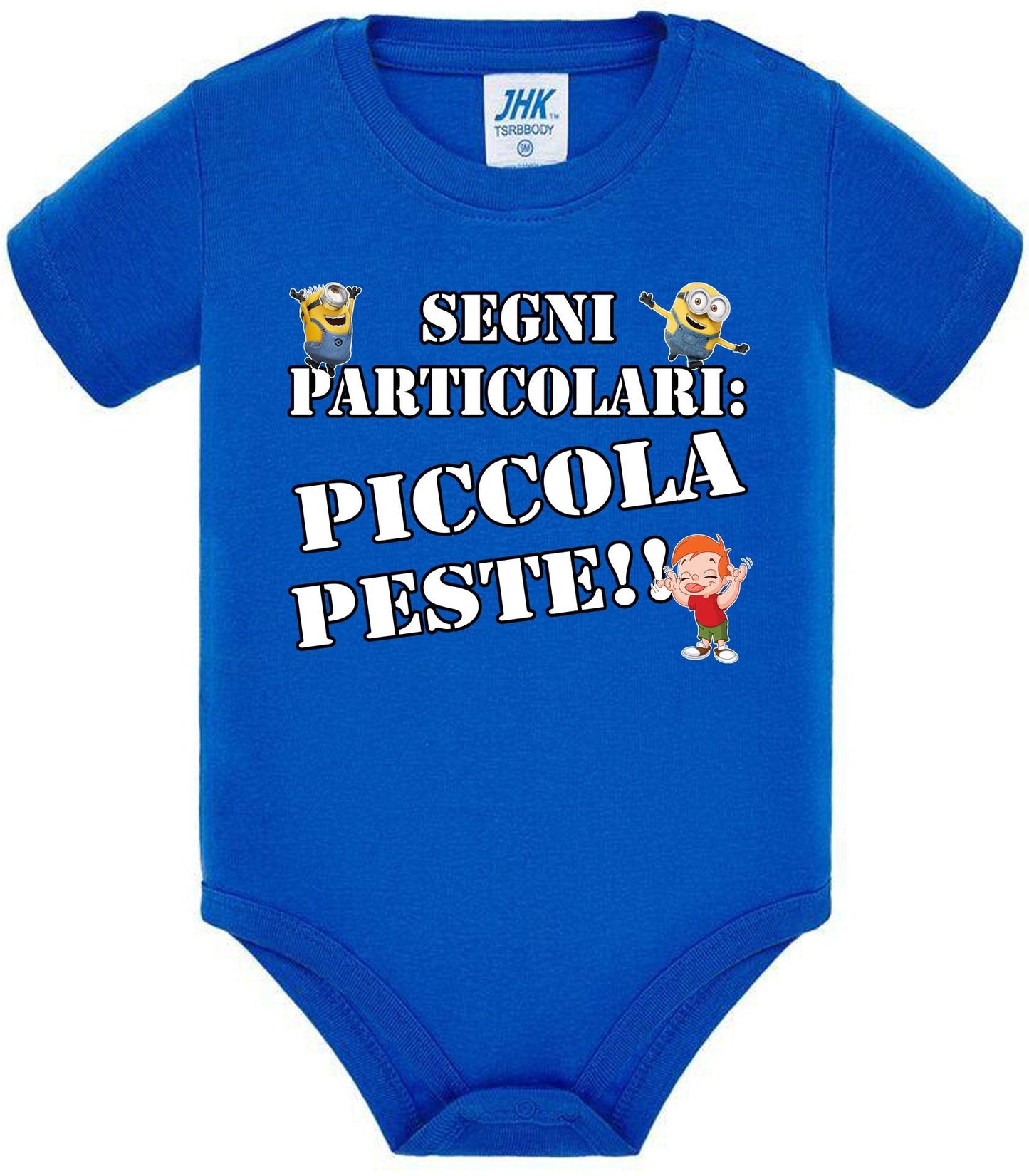 Segni Particolari Piccola Peste Body da bambino/a a maniche corte 100% cotone JHK STREET STYLE PRINT