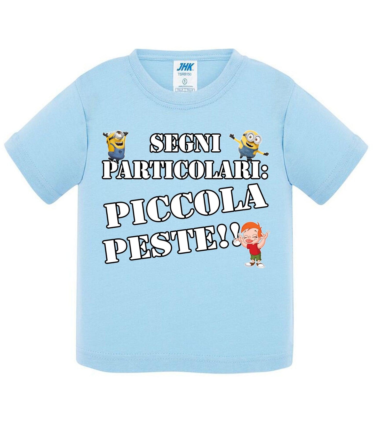 Segni Particolari Piccola Peste - T-shirt per Bambino/a Mod. Baby & Kid Da 0 a 8 anni STREET STYLE