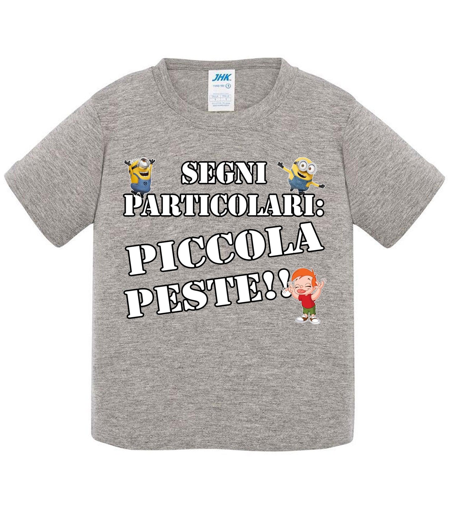 Segni Particolari Piccola Peste - T-shirt per Bambino/a Mod. Baby & Kid Da 0 a 8 anni STREET STYLE