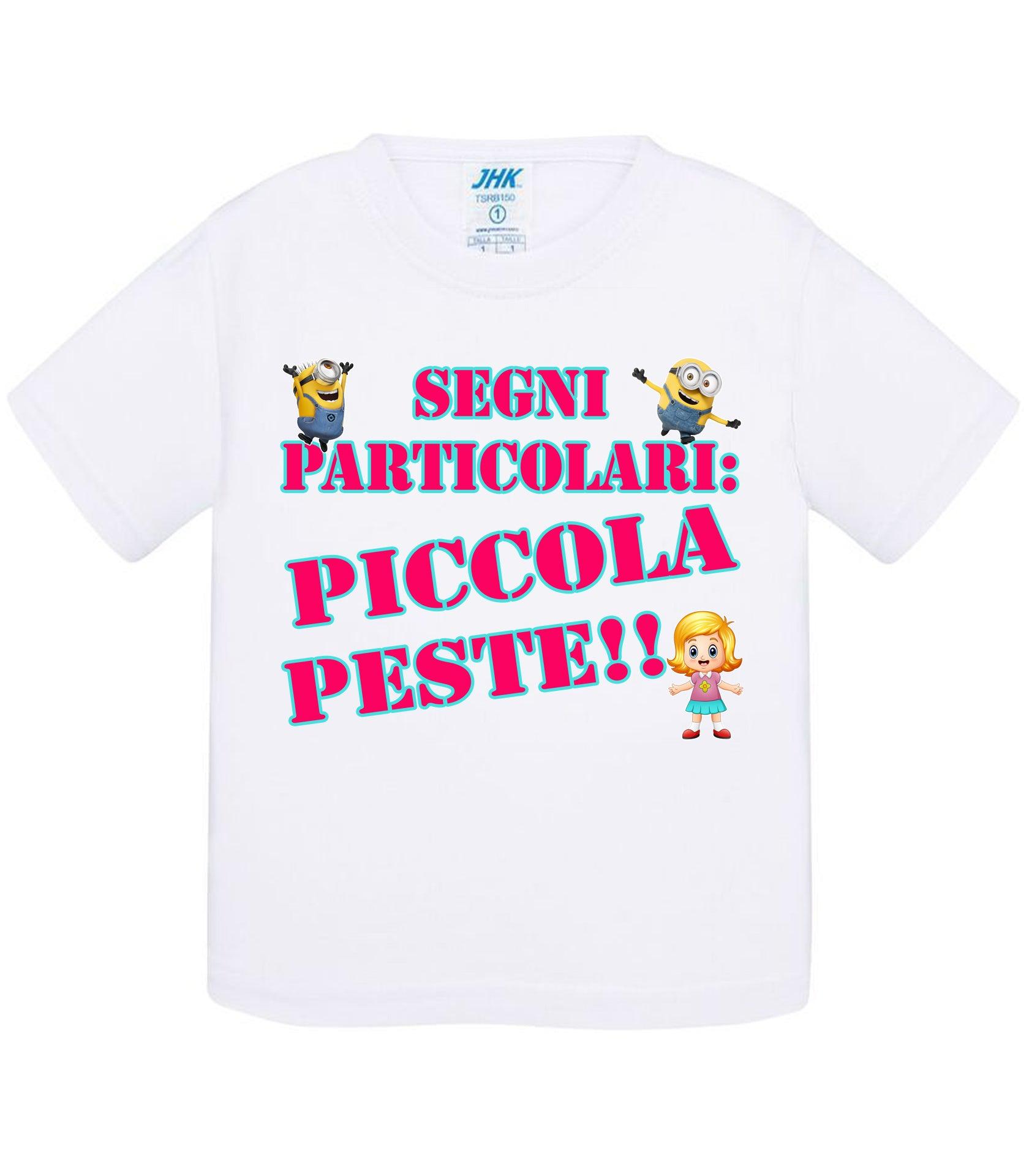 Segni Particolari Piccola Peste - T-shirt per Bambino/a Mod. Baby & Kid Da 0 a 8 anni STREET STYLE