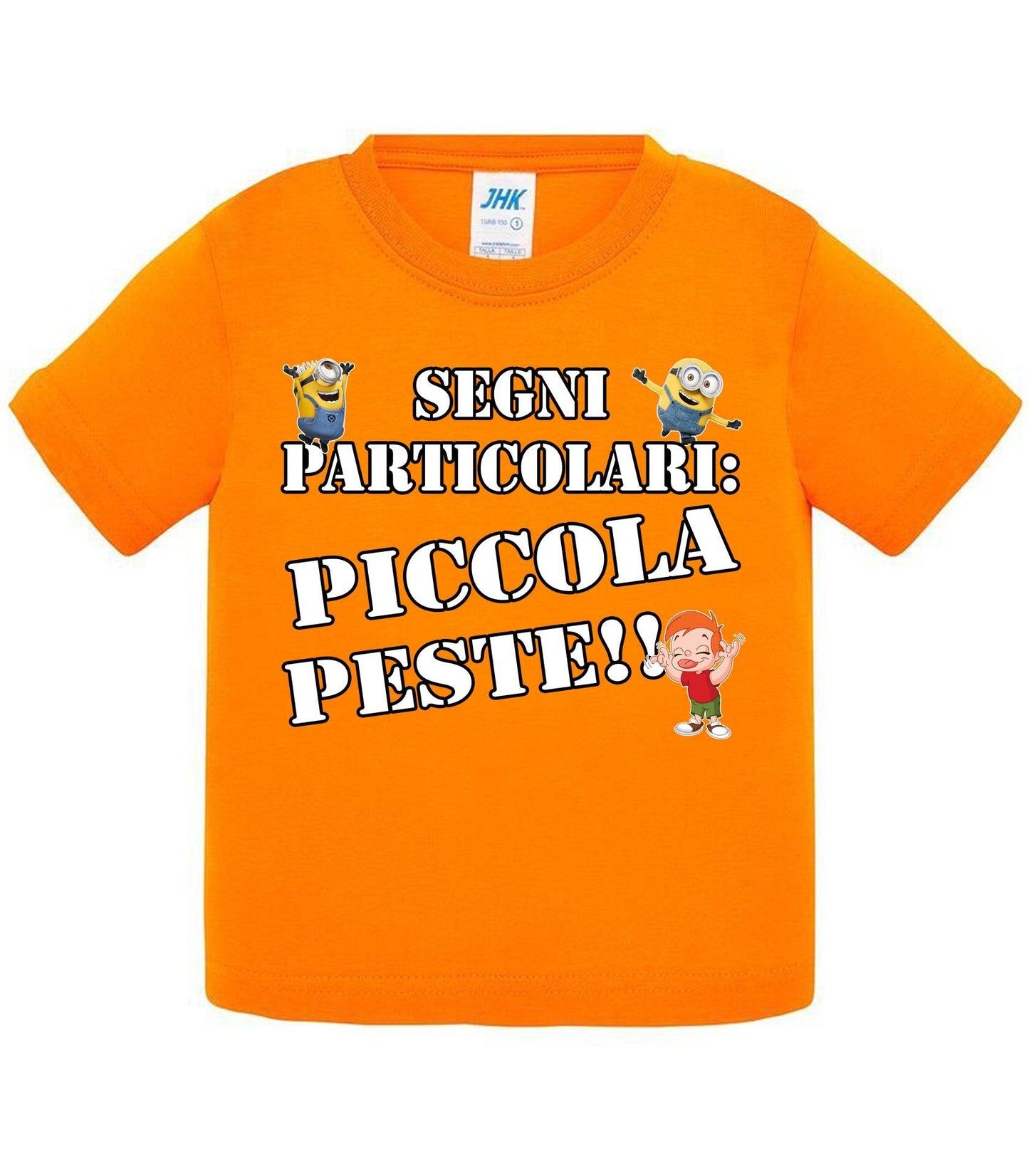 Segni Particolari Piccola Peste - T-shirt per Bambino/a Mod. Baby & Kid Da 0 a 8 anni STREET STYLE