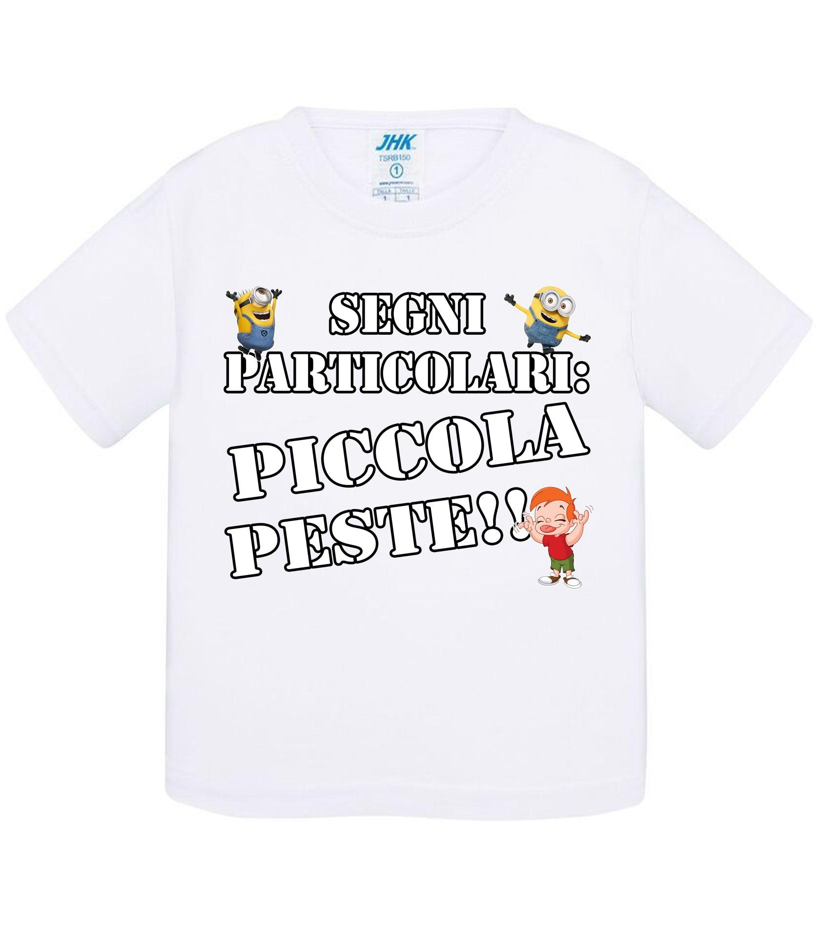 Segni Particolari Piccola Peste - T-shirt per Bambino/a Mod. Baby & Kid Da 0 a 8 anni STREET STYLE