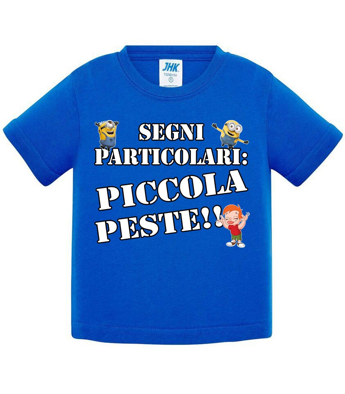 Segni Particolari Piccola Peste - T-shirt per Bambino/a Mod. Baby & Kid Da 0 a 8 anni STREET STYLE