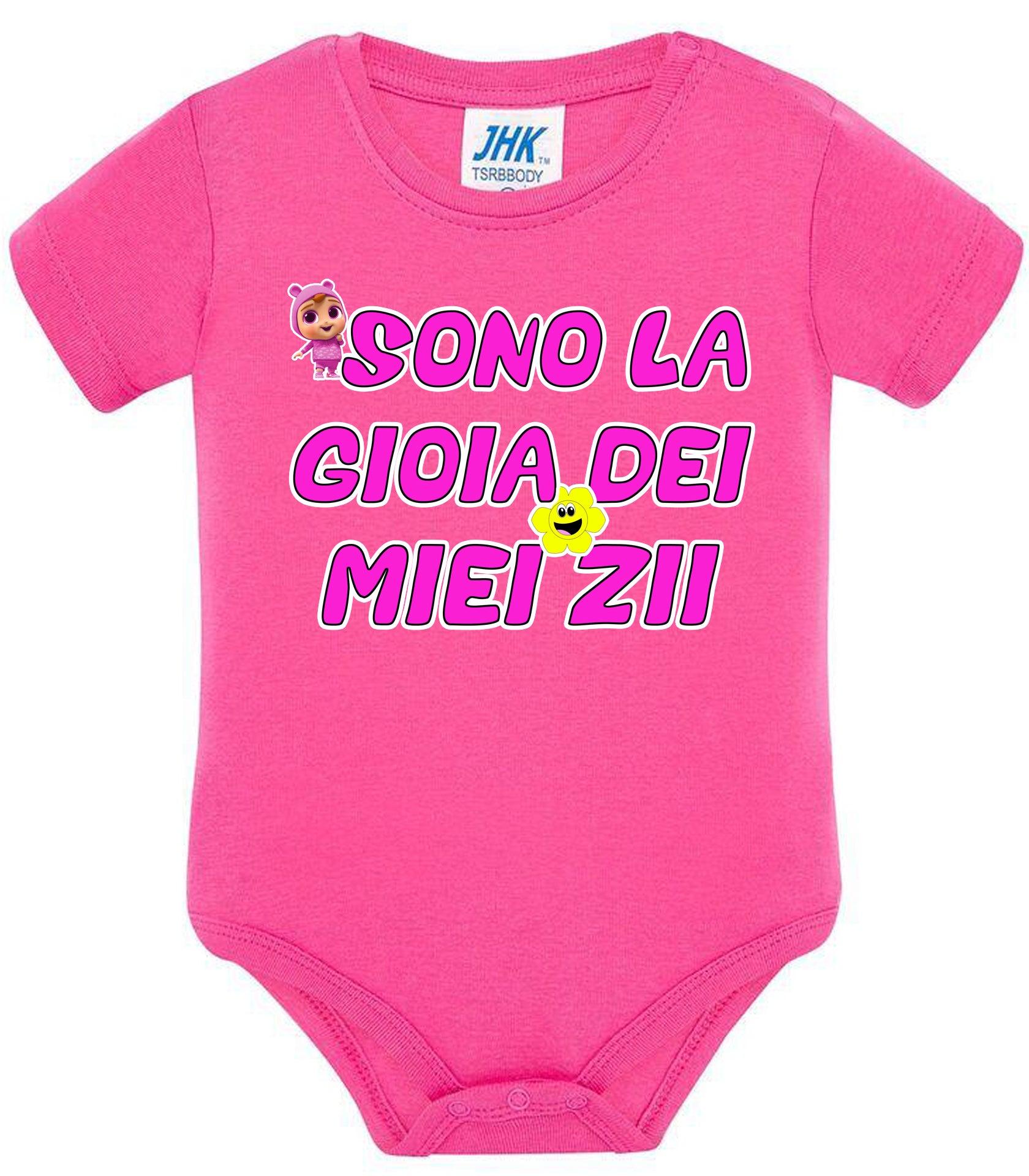 Sono La Gioia Dei Miei ZII Body da bambino/a a maniche corte 100% cotone JHK STREET STYLE PRINT