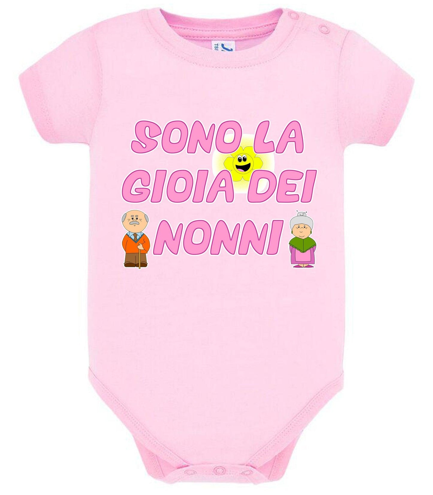 Sono la Gioia Dei Nonni Body da bambino/a a maniche corte 100% cotone JHK STREET STYLE PRINT