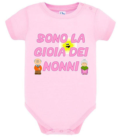 Sono la Gioia Dei Nonni Body da bambino/a a maniche corte 100% cotone JHK STREET STYLE PRINT