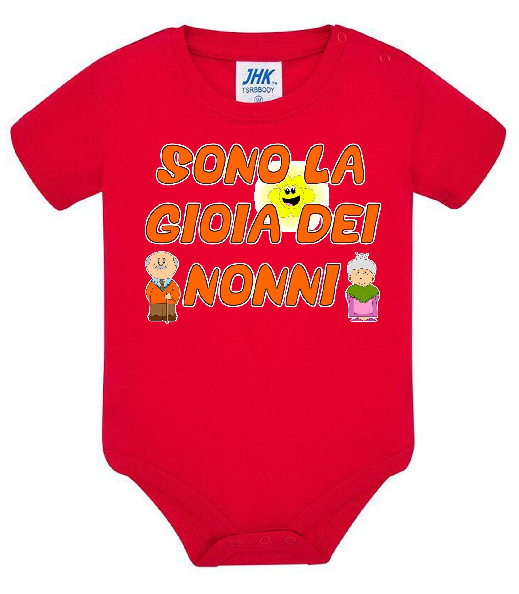 Sono la Gioia Dei Nonni Body da bambino/a a maniche corte 100% cotone JHK STREET STYLE PRINT