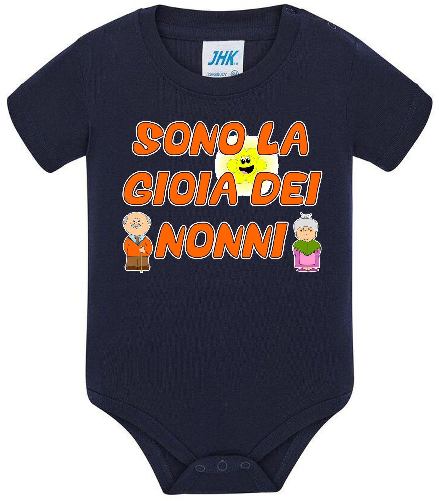 Sono la Gioia Dei Nonni Body da bambino/a a maniche corte 100% cotone JHK STREET STYLE PRINT