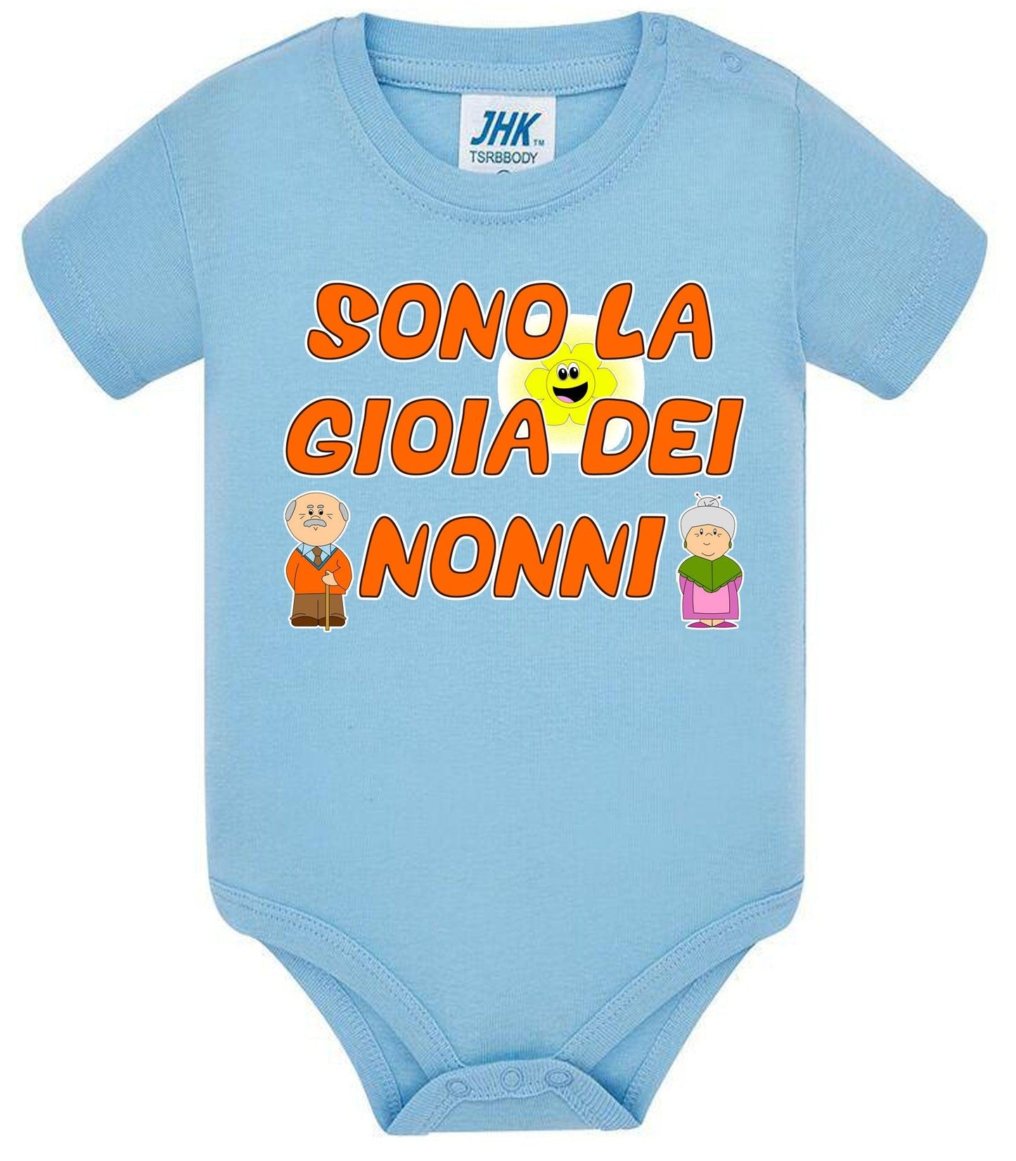 Sono la Gioia Dei Nonni Body da bambino/a a maniche corte 100% cotone JHK STREET STYLE PRINT