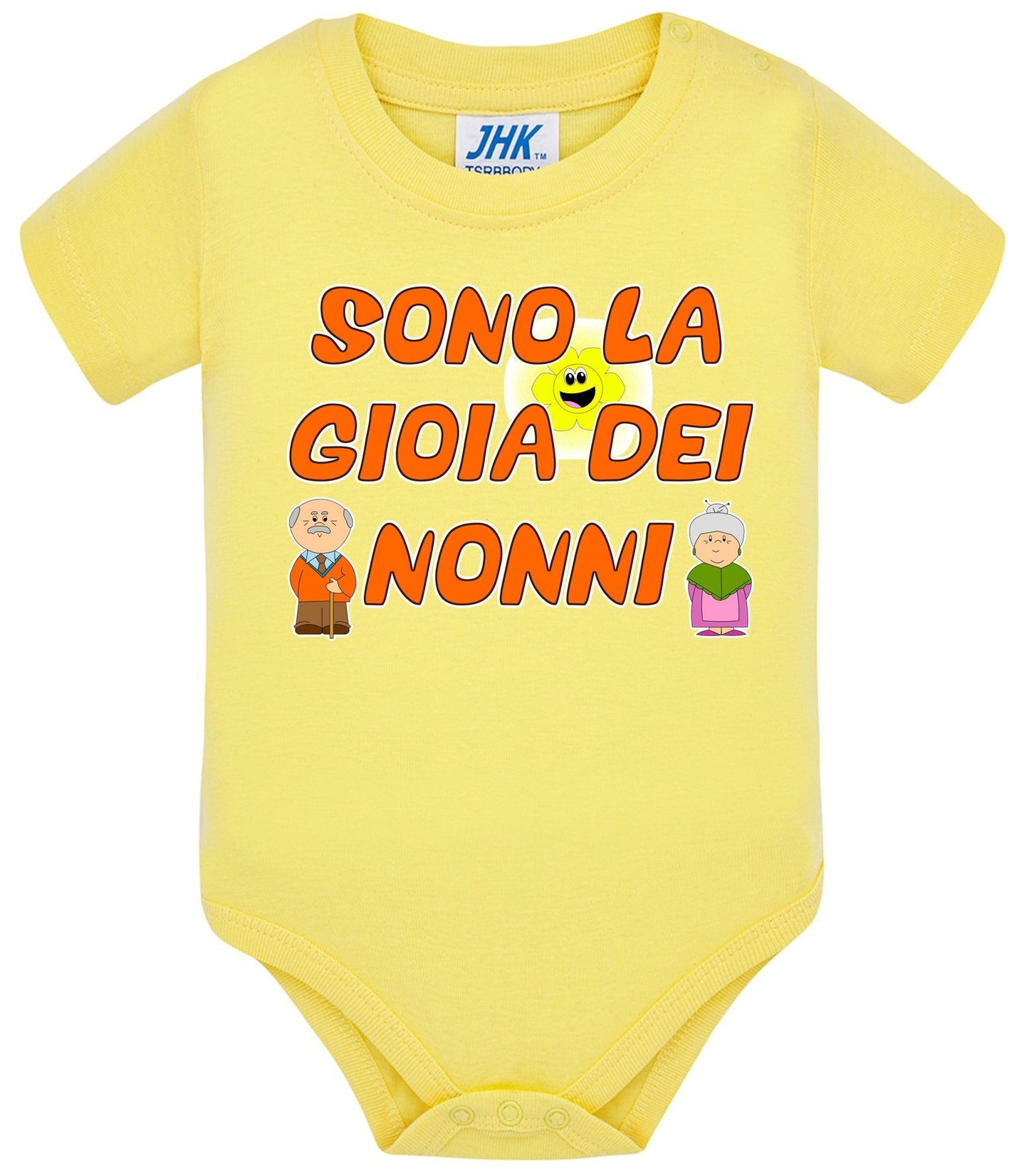 Sono la Gioia Dei Nonni Body da bambino/a a maniche corte 100% cotone JHK STREET STYLE PRINT