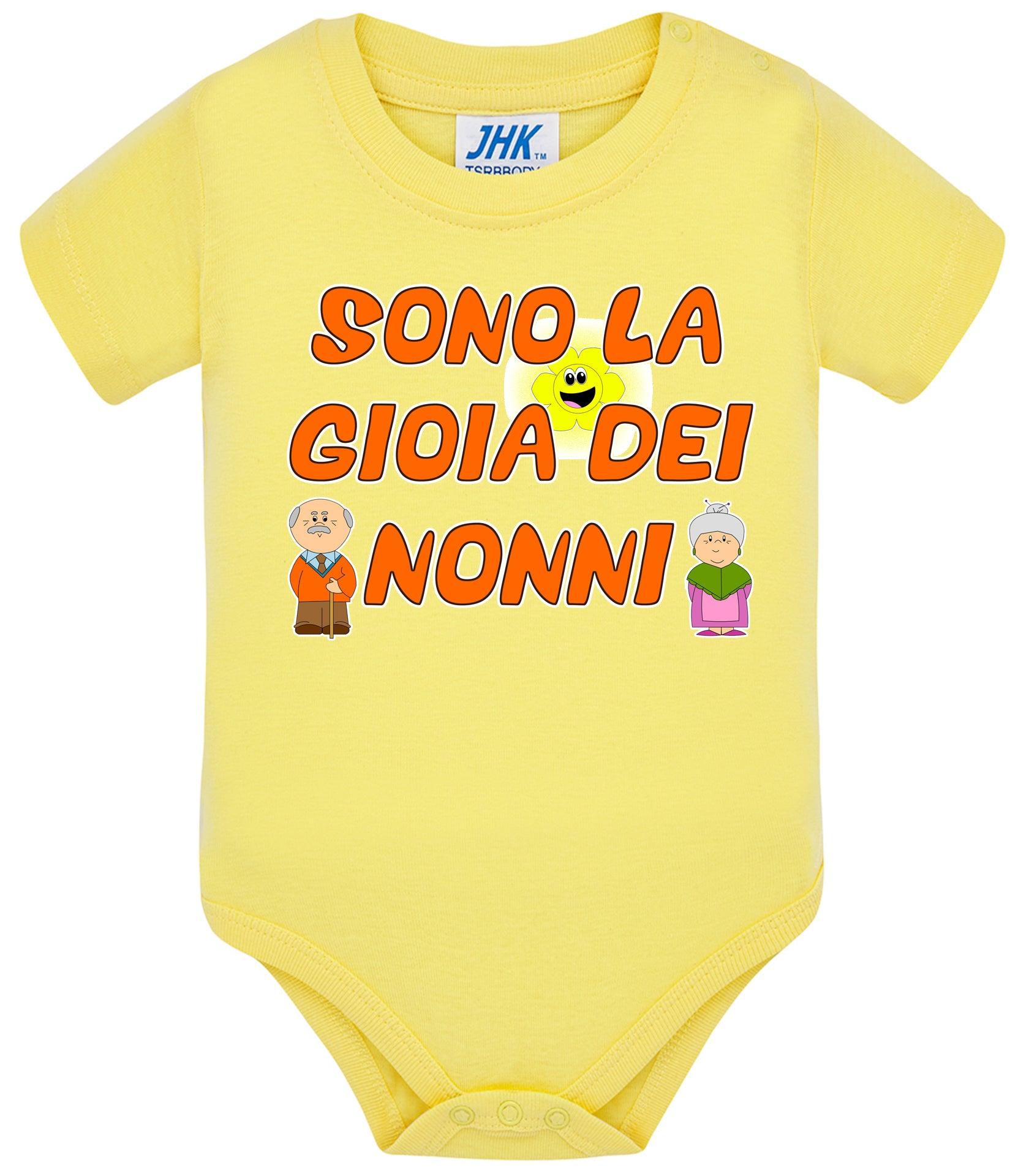 Sono la Gioia Dei Nonni Body da bambino/a a maniche corte 100% cotone JHK STREET STYLE PRINT