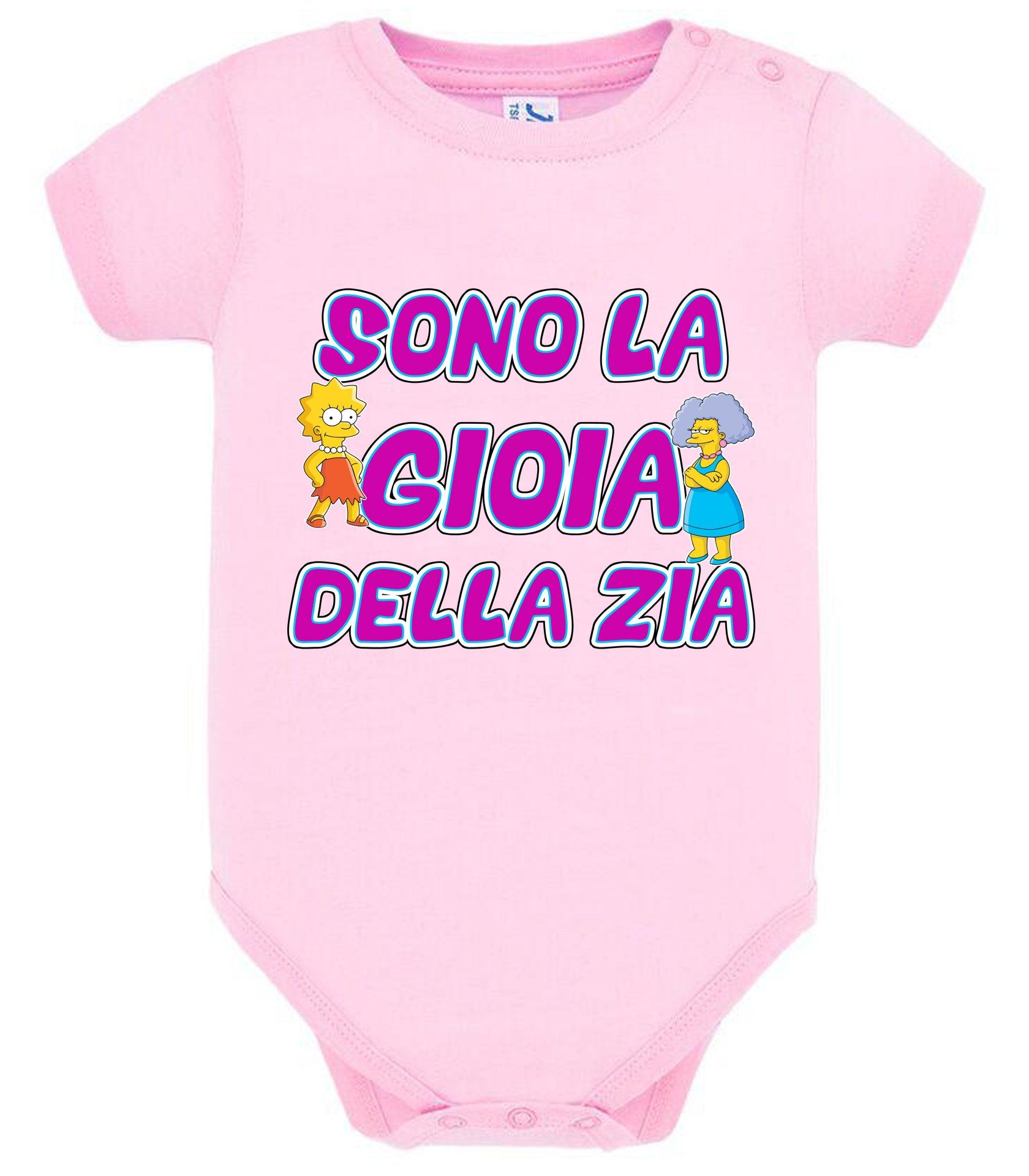 Sono la Gioia Della ZIA Body da bambino/a a maniche corte 100% cotone JHK STREET STYLE PRINT