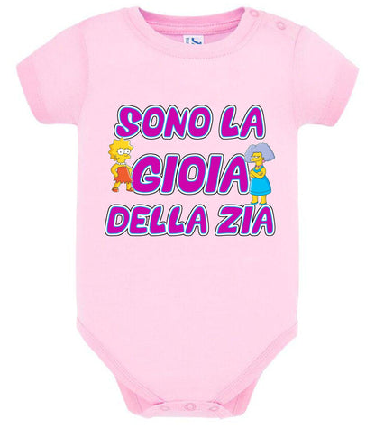 Sono la Gioia Della ZIA Body da bambino/a a maniche corte 100% cotone JHK STREET STYLE PRINT