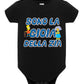 Sono la Gioia Della ZIA Body da bambino/a a maniche corte 100% cotone JHK STREET STYLE PRINT