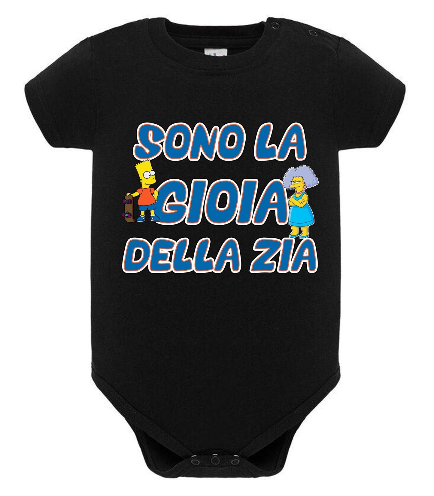 Sono la Gioia Della ZIA Body da bambino/a a maniche corte 100% cotone JHK STREET STYLE PRINT