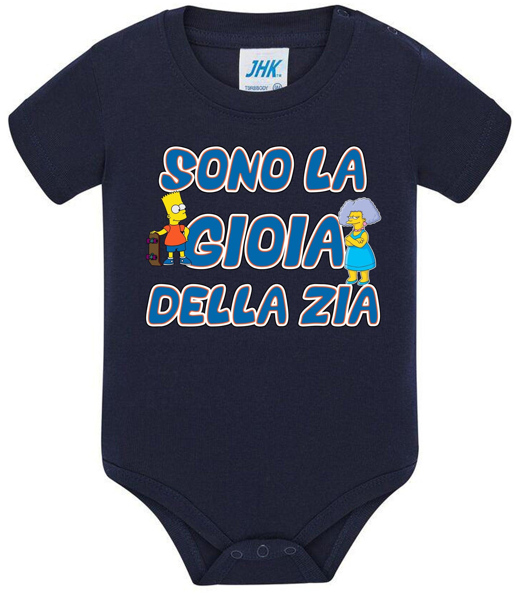 Sono la Gioia Della ZIA Body da bambino/a a maniche corte 100% cotone JHK STREET STYLE PRINT