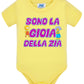 Sono la Gioia Della ZIA Body da bambino/a a maniche corte 100% cotone JHK STREET STYLE PRINT